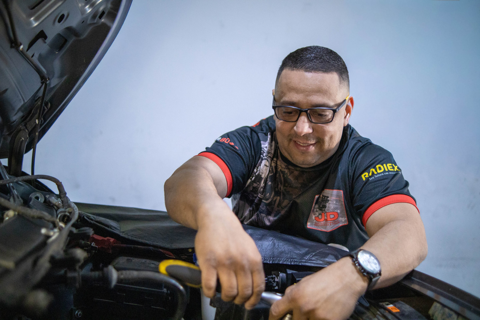 Jeep Compass em manutenção na JD Centro Automotivo, oficina especialista em Jeep em Peruíbe